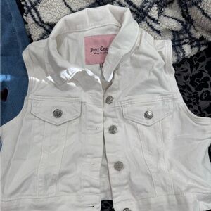 Juicy Couture White Denim Vest